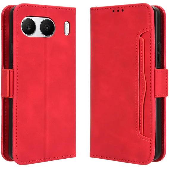 Klapkové puzdro pre OnePlus Nord 4, Card Slot, červené
