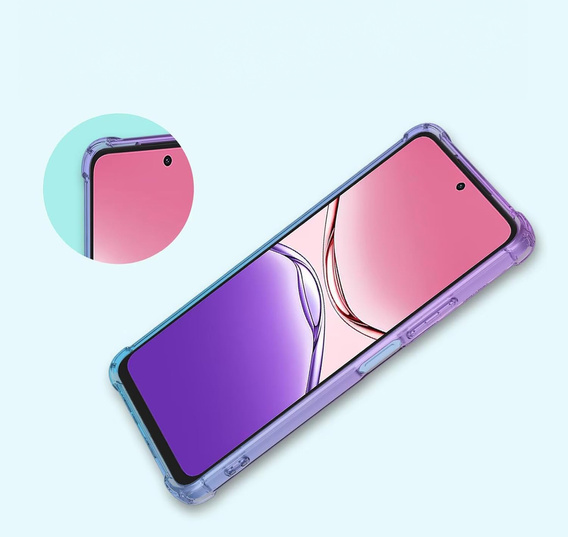 Puzdro pre Oppo A5 Pro 5G, Gradient Dropproof, Fialová / modrá