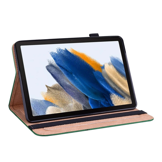 Puzdro pre Samsung Galaxy Tab A9+, Classic, s priestorom pre stylus, zelený