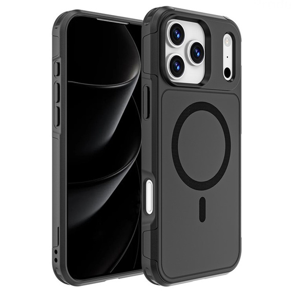 Puzdro MagForce pre iPhone 17 Pro Max, pre MagSafe, pancierované, čierne