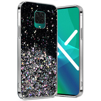 Obal na mobil pre Xiaomi Redmi Note 9S / 9 Pro, Glittery, čierne