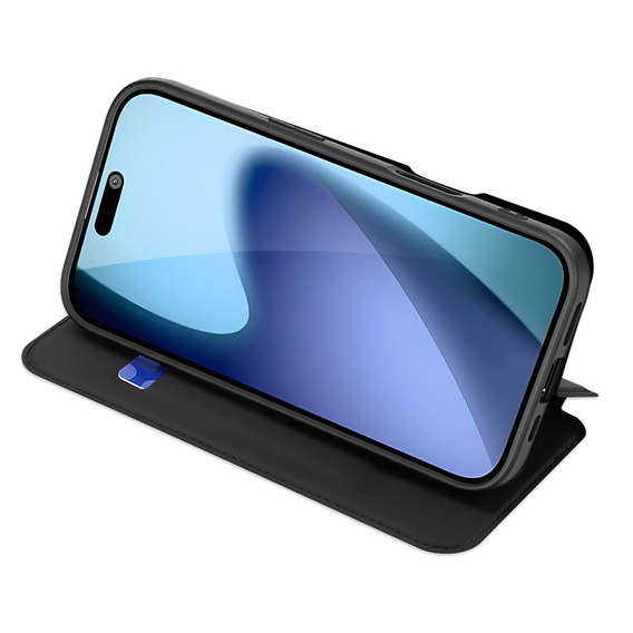 Puzdro Dux Ducis pre iPhone 17, Skin Pro, s chlopňou, s otvorom na kartu, čierne