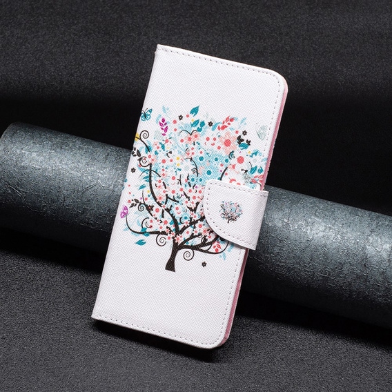 Klapkové puzdro pre Motorola Moto G53 5G / G23 / G13, Wallet, colorful tree, biele