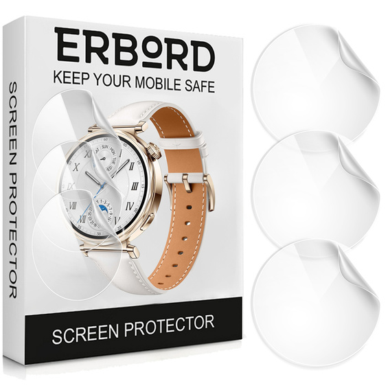 3x ERBORD Hydrogélová fólia pre Huawei Watch GT 5 41mm
