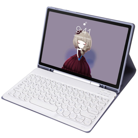 Puzdro + klávesnica Galaxy Tab S8 / S7, Pen Slot, fialové