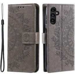 Klapkové puzdro pre Samsung Galaxy S23 FE, Mandala, sivé