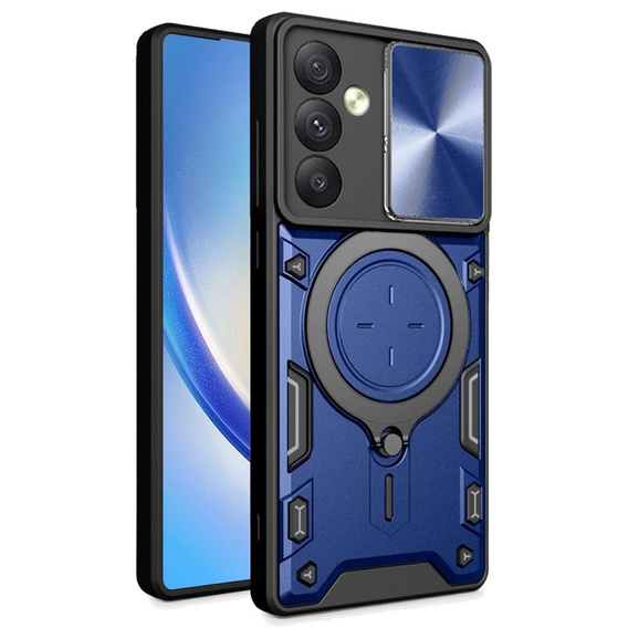 Pancierované puzdro pre Samsung Galaxy A54 5G, CamShield Slide, modré