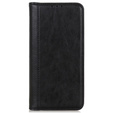 Obal na mobil pre Samsung Galaxy S24 Ultra, Wallet Litchi Leather, čierne