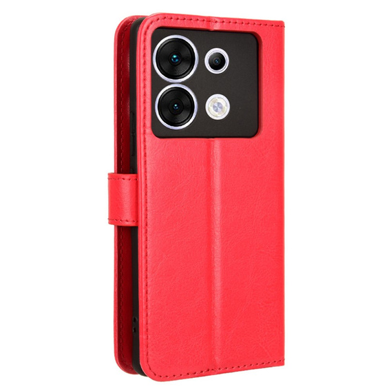 Klapkové puzdro pre Infinix Zero 30 5G, Crazy Horse Wallet, červené