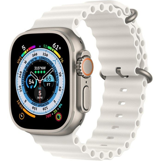 Pasek Silikonowy Ocean do Apple Watch 1/2/3/4/5/6/7/8/SE/ULTRA 42/44/45/49MM, Beżowy