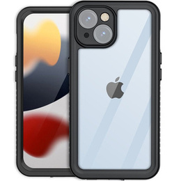 Vodotesné puzdro IP68 pre iPhone 15, Redpepper, čierne