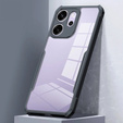 Puzdro pre Oppo Reno 14F, vystužené, priehľadné s čiernymi stranami