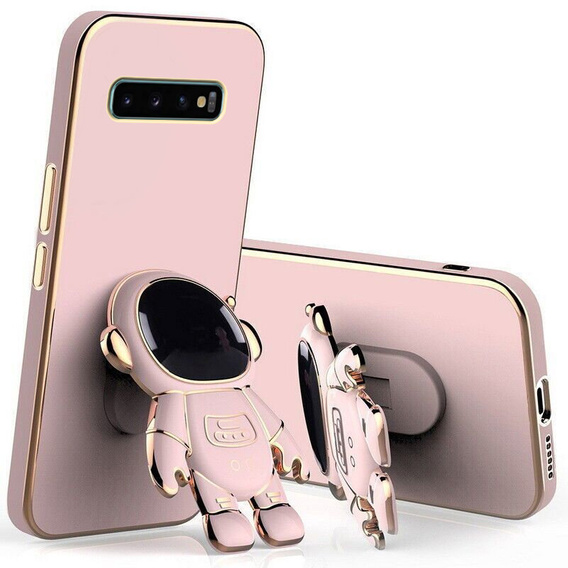 Obal na mobil pre Samsung Galaxy S10, Astronaut, ružové rose gold