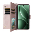 Puzdro s chlopňou pre Xiaomi Poco F7 Pro / F7 Ultra, Crossbody Leather Wallet, ružové