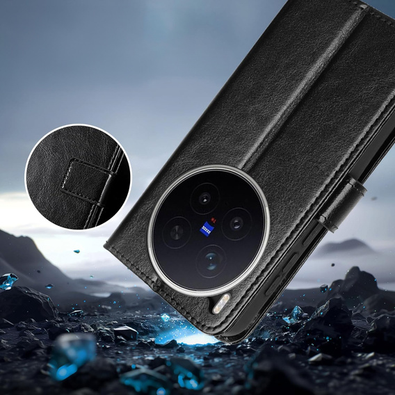 Puzdro Crazy Horse Wallet flip pre Vivo X300 Pro