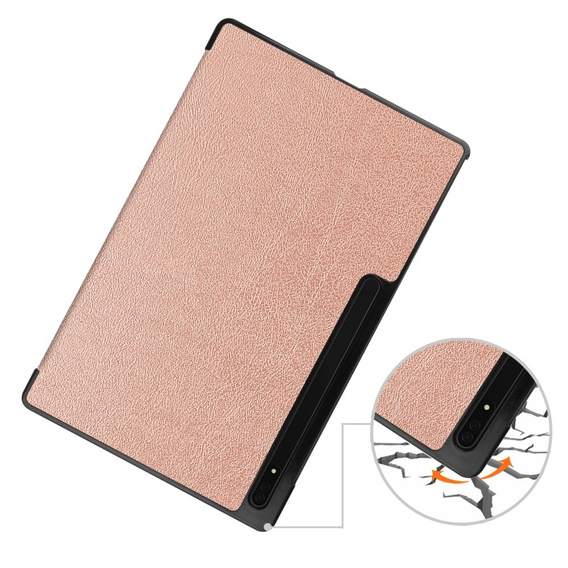 Puzdro pre Samsung Galaxy Tab S9 Ultra, Smartcase, ružové rose gold