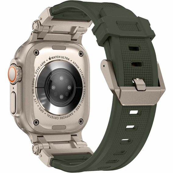 ERBORD ProTech remienok pre Apple Watch 1/2/3/4/5/6/7/8/9/SE/Ultra/Ultra 2 42/44/45/49MM, zelený