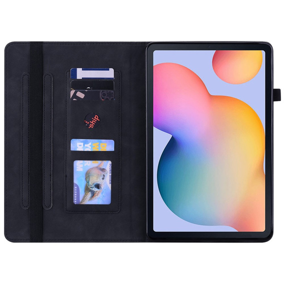 Obal na mobil pre Samsung Galaxy Tab S6 Lite, Wallet Pen Slot, čierne