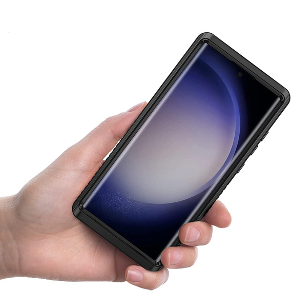Vodotesné puzdro IP68 pre Samsung Galaxy S23 Ultra, čierne