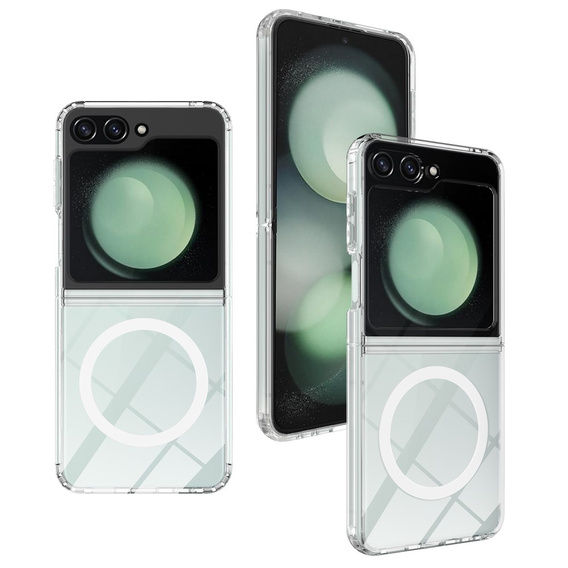 Puzdro pre Samsung Galaxy Z Flip7 FE / Z Flip6, Fusion Hybrid, pre MagSafe, priehľadné