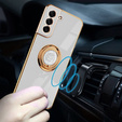 Obal na mobil pre Samsung Galaxy S21 FE, Electro Ring, biele