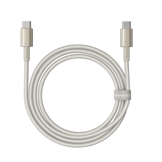 Baseus Tungsten Gold USB-C kábel na USB-C 100 W 1 m – Titanium Galaxy, zlatý