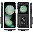 Pancierované obal na mobil pre Samsung Galaxy Z Flip7 FE / Z Flip6, Nox Case Ring, čierne