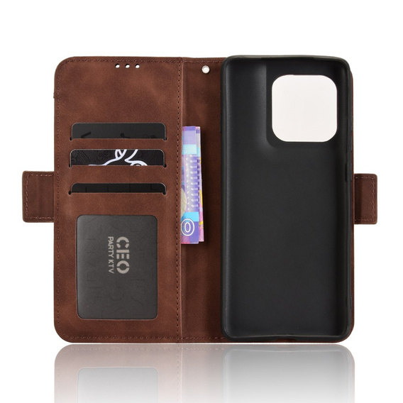Klapkové puzdro pre Motorola Edge 60 / 60 Fusion, Card Slot, hnedé