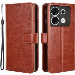 Klapkové puzdro pre Infinix Zero 30 5G, Crazy Horse Wallet, hnedé