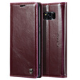 CASEME flipové puzdro pre Samsung Galaxy S8, Waxy Textured, červené