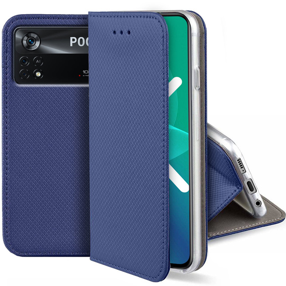 Klapkové puzdro pre Xiaomi Poco X4 Pro 5G, Wallet Smart Magnet, modré