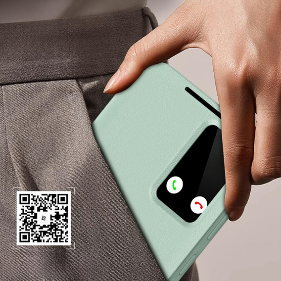 Flipové puzdro pre Samsung Galaxy A56 5G, Smart View Wallet, zelený