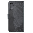 Klapkové puzdro pre Samsung Galaxy M34 5G, Butterfly, čierne