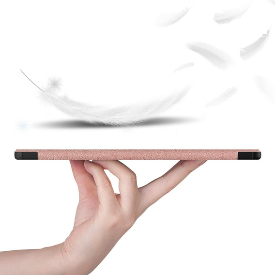 Puzdro pre Samsung Galaxy Tab S9 FE+ Plus, Smartcase s priestorom pre stylus, ružové rose gold
