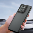 Puzdro pre Xiaomi Redmi 15 5G / 4G, s ochranou fotoaparátu, priehľadné s čiernymi stranami