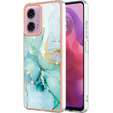 Ochranné puzdro pre Motorola Moto G24 / G24 Power / G04, Marble Slim Case, zelený
