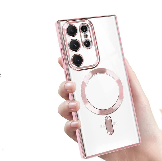 Obal na mobil pre Samsung Galaxy S22 Ultra, MagSafe Hybrid, ružové rose gold