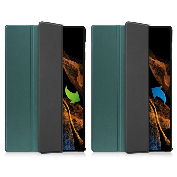 Puzdro pre Samsung Galaxy Tab S9 Ultra, Smartcase, zelený