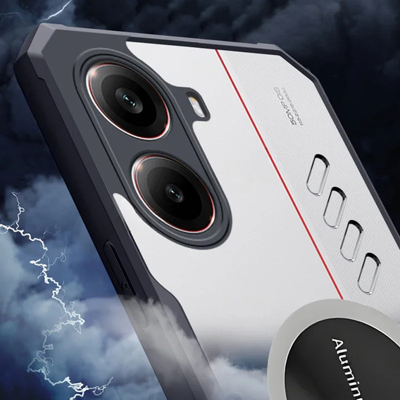 Puzdro pre Xiaomi Poco X7 Pro 5G, s magnetickým štítkom, transparentné / čierne