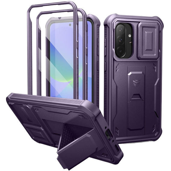 Obrnené puzdro pre Samsung Galaxy A36 5G, Dexnor Full Body (Two Frames), fialové