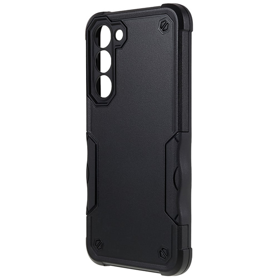 Obrnené puzdro pre Samsung Galaxy S23 Plus, Dual-Layer, čierne