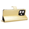 Klapkové puzdro pre Oppo A40 / Oppo A40m, Crazy Horse Wallet, zlaté