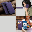Puzdro pre Samsung Galaxy A16, ERBORD Vintage, peňaženka s chlopňou, fialové