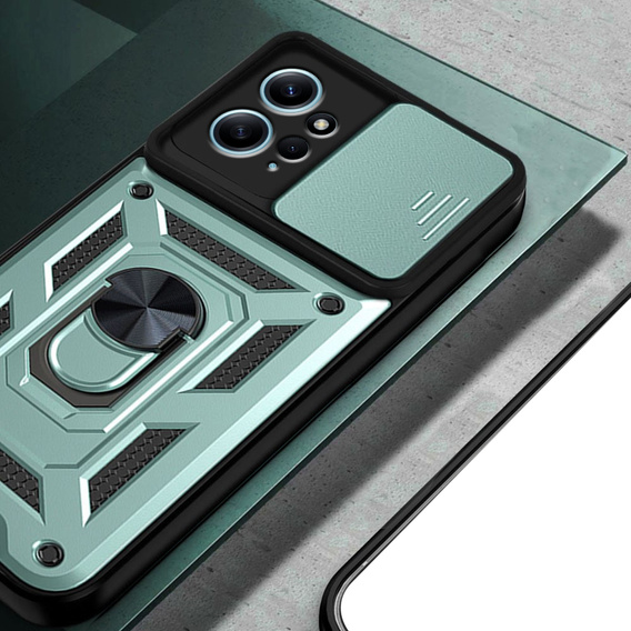 Obal na mobil pre Xiaomi Redmi Note 12 4G, CamShield Slide, zelené
