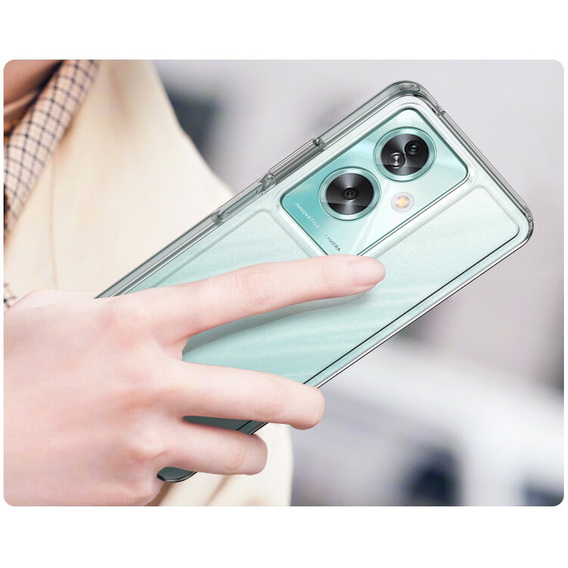 Obal na mobil pre Oppo A79 5G, Fusion Hybrid, priehľadné