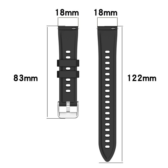 Univerzálny silikónový remienok 18 mm