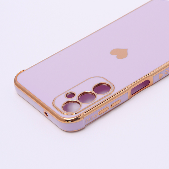 Obal na mobil pre Samsung Galaxy A14 4G/5G, Electro heart, fialové