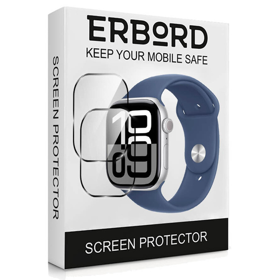 2x hybridné sklo ERBORD pre Apple Watch 10/11 42mm
