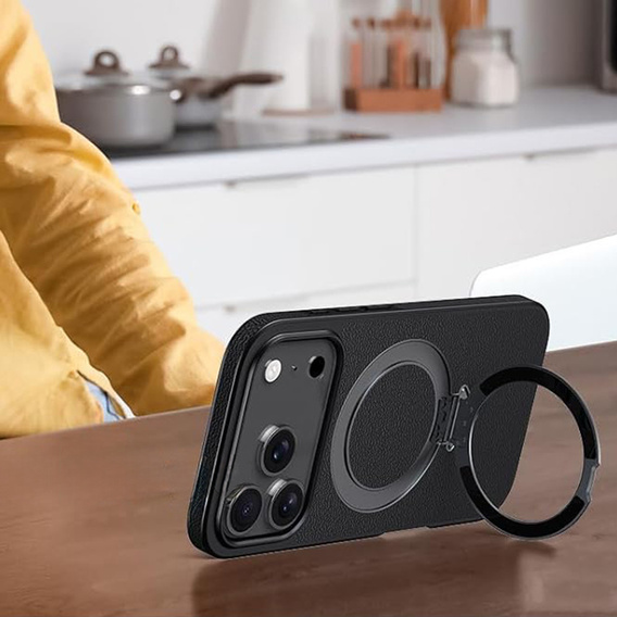 Kožené puzdro s podstavcom MagSafe pre iPhone 17 Pro Max