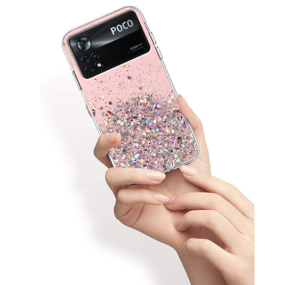 Obal na mobil pre Xiaomi Poco X4 Pro 5G, Glittery, ružové